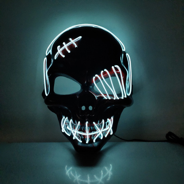 Halloween Skull Mask Helhuvud Skelett Biokemisk Mask Vit