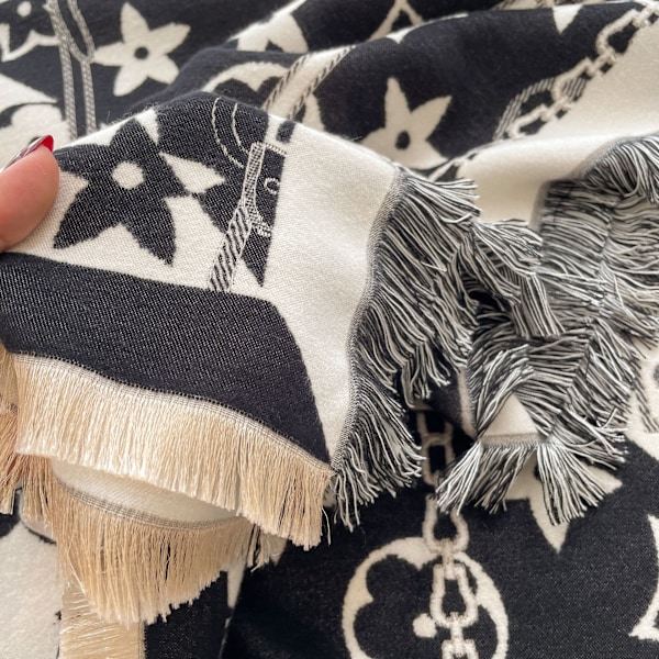 Sjal med femuddig stjärnmönster, tjock och varm Coffee