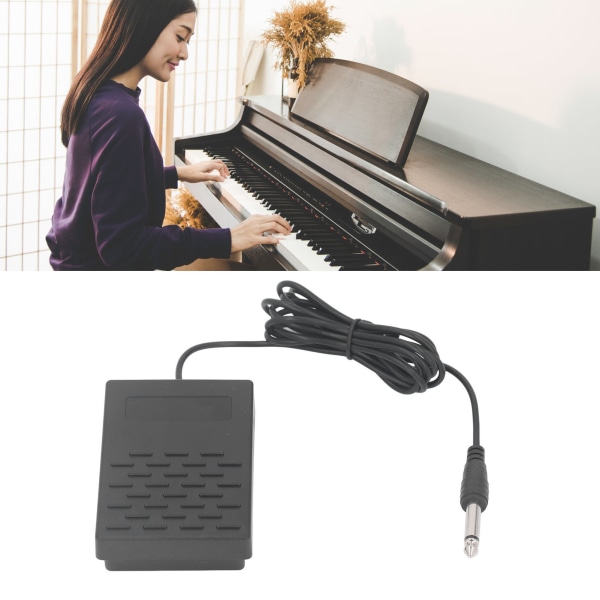 【Lixiang Store】 HK-LADE 6,35 mm piano universal sustainpedal elektronisk pianopedal synthesizer svart