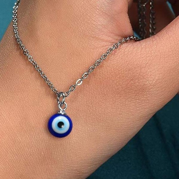 Blue Eye Kaulakoru Riipus Kaulakoru Evil Eye suojaa Silver