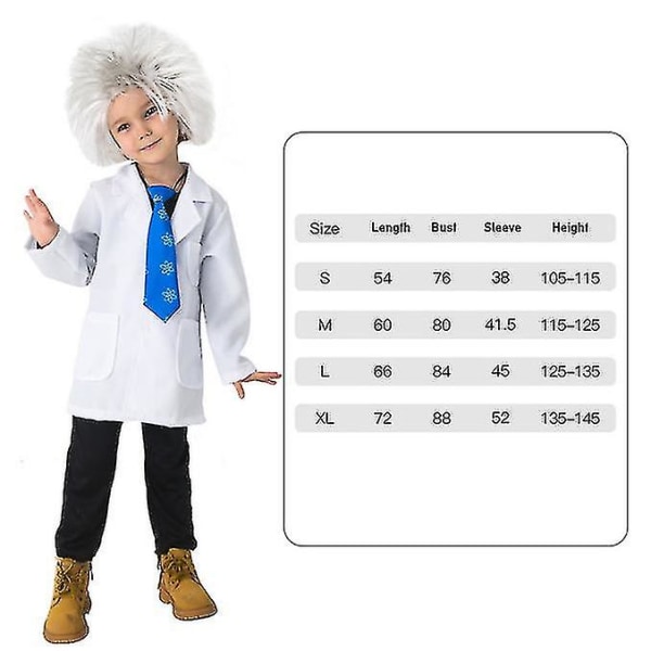 Kids Lab Costume Scientist -asu pojille H L