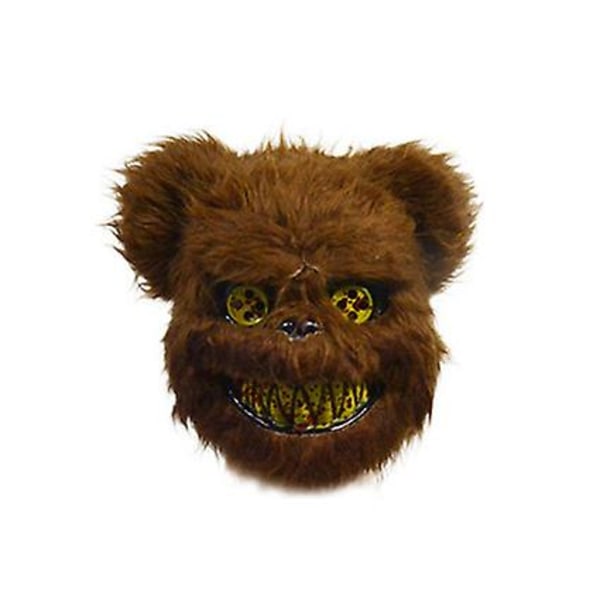 Halloween skræmmende maske Bear Rabbit Bunny Mask, Blodig plys hovedmaske T