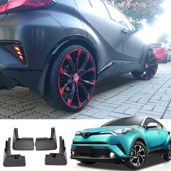 För Toyota C-HR CHR 2016 - 2022 Stänkskydd Mud Flaps Fram & Bak