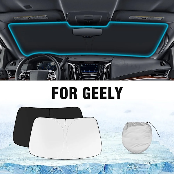 Bil Solskydd Framruta Block Värme Solskydd Vikbart Solskydd För Geely Emgrand EC7 Galaxy L6 GX3 Coolray Atlas Tugella-För Coolray