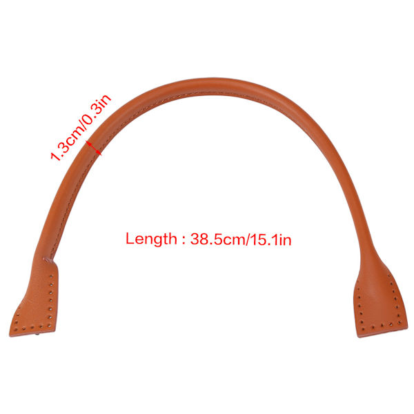 2 kpl Aito Nahka Laukun Kahvat DIY-Käsityötarvikkeille - Ruskea Lanka Brown 2Pcs