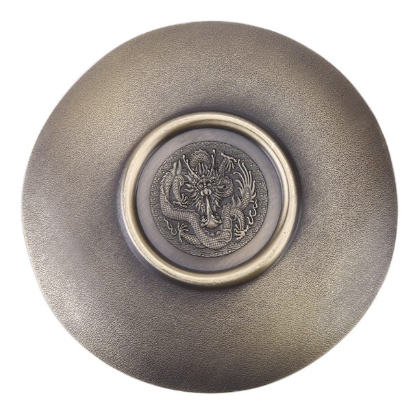 Røgelsesbrænderplade i Zink Legering med Dragemønster - Ideel til Soveværelser og Templer i Bronze Finish