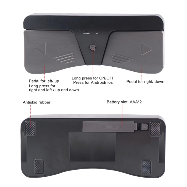 Page Turner Intelligent Wireless Control Abs Foot Pedal