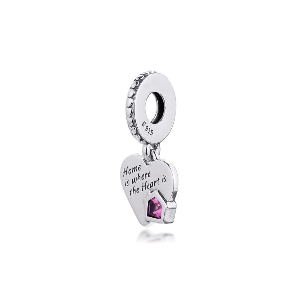 Rannekoru Love My Home Heart Charms 925 Sterling hopea