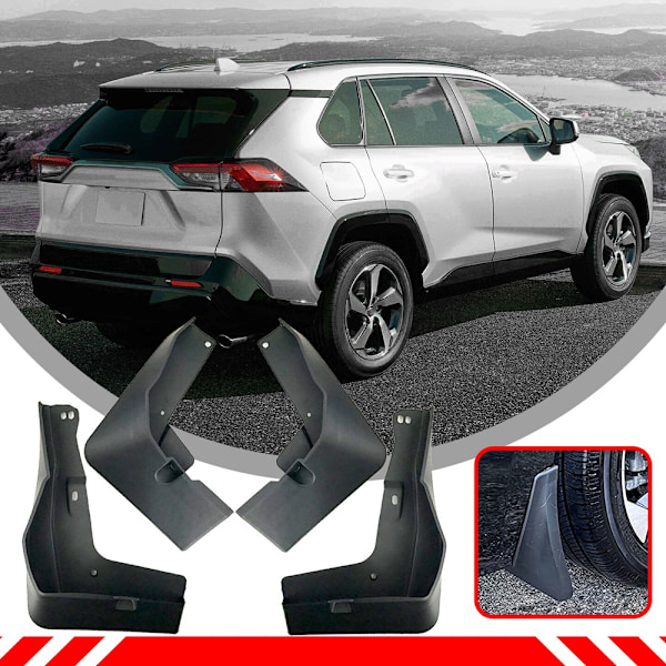 För Toyota RAV4 2019-2023 4st Stänkskydd Mud Flaps Skärmar Mudguard Covers