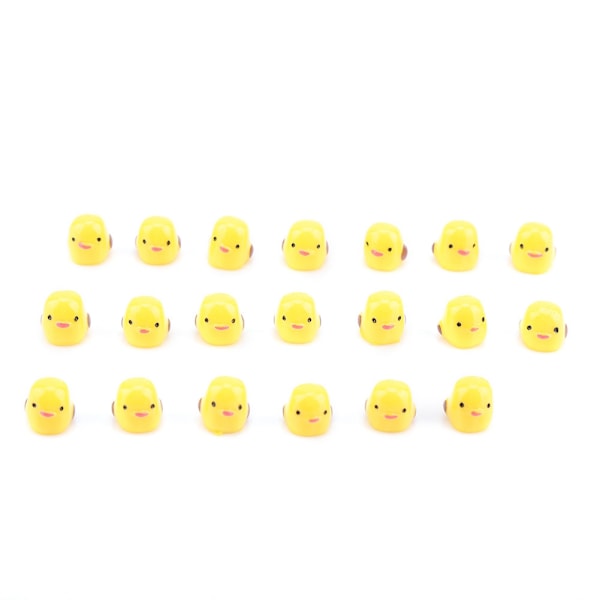 20 stk Mini Gule Kylling Miniatyr Hagepynt for Dukkehusdekor