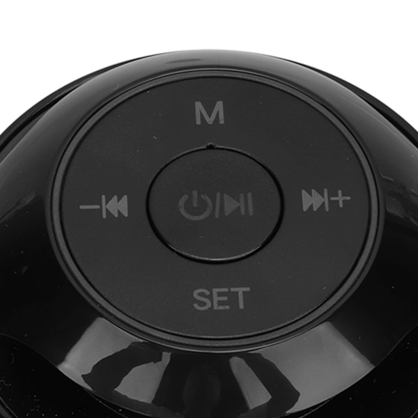 Värikäs Mini Bluetooth-herätyskellokaiutin: Kannettava langaton FM-radio ääni-ilmoituksilla mustana Black