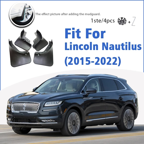 Stänkskärmar För Lincoln Nautilus 2015-2022 Fram Bak 4st Mudflaps Stänkskydd Biltillbehör Auto Styling Stänkskydd Skärm