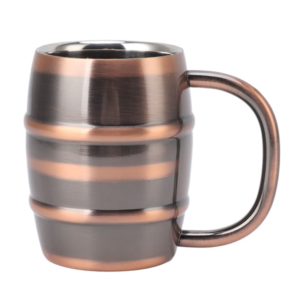 Dubbelväggig Isolerad Rostfritt Stål Ölkopp - Mångsidig Ergonomisk Design för Mjölkte och Hemanvändning i Retro Kopparfinish Retro Copper Color