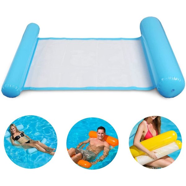 Vesiriippumatto, 1 pakkaus One Touch puhallettava allasmatto kelluva sänky (sininen)