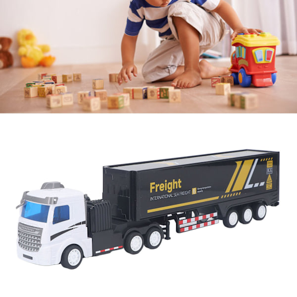 Analog RC Flatbed Truck og Trailer med Lyd og Lys - Perfekt for Gutter og Barn