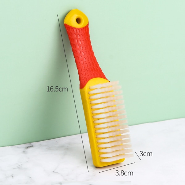 Tvättborste Multifunktionell mjuk borst Effektiv skorengöringsborste med bekvämt grepp för hem Gult handtag