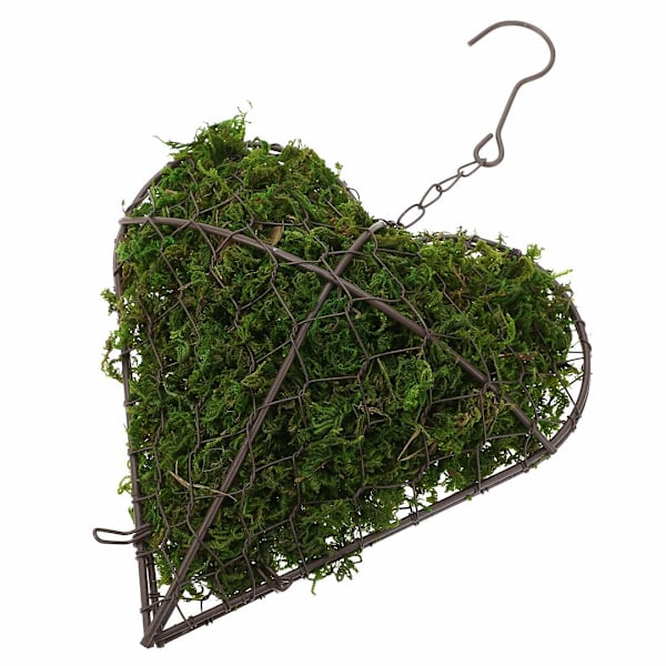 Hjärtformad järnväxtkorg - Hängande kranshållare (växter ingår ej) - Mått: 21*20*6cm