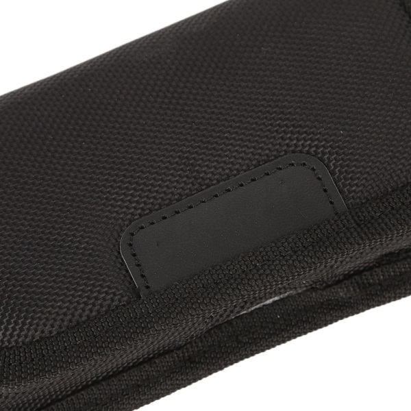 Nylon telefonbæltepose Mobiltelefon bælteholder posecover med bælteclips Sort til IPhone 14 Pro 14 13 Mini til Samsung Galaxy S23 Black