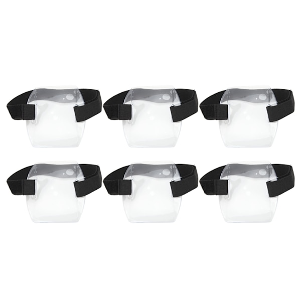 10-pak Justerbare Vandtætte PVC Armbånd Badge Klips