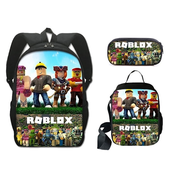 Roblox Reseryggsäck Skolryggsäck 3D-tryck Roblox Ryggsäck Tecknad Ryggsäck Pojke Flicka ResväskaYOUYOU
