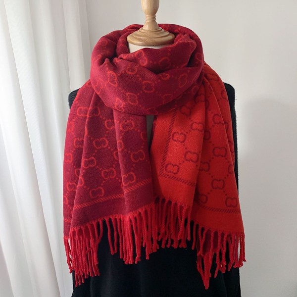 Naisten lämmin jacquard-lyhyt tupsuhuiv