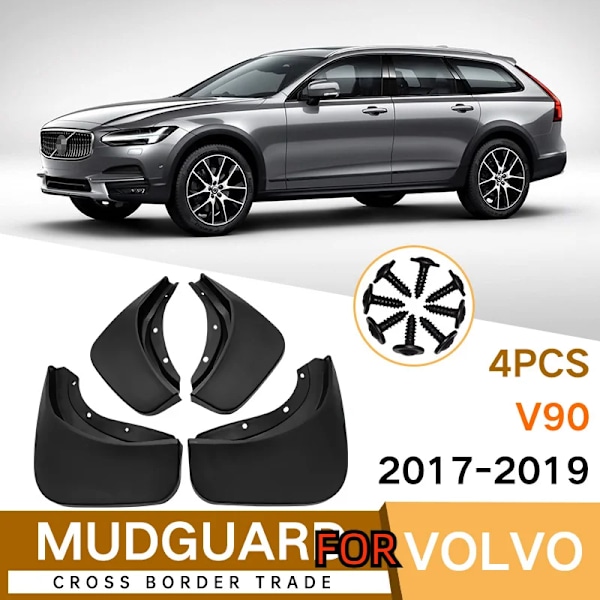4x Stänkskydd för Volvo V90 2017-2019, fram och bak, hjul, auto, skärmbreddare, biltillbehör, styling