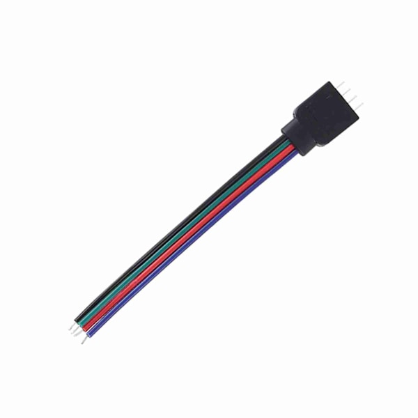 20 stk 4-pins hannkontaktkabler for 10 cm RGB LED-striper (5050/3528/3014)