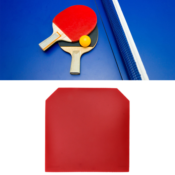 Ping Pong Paddle Gummi med Svamp Bordtennis Racket Gummi Ersättning för nybörjarträning Röd
