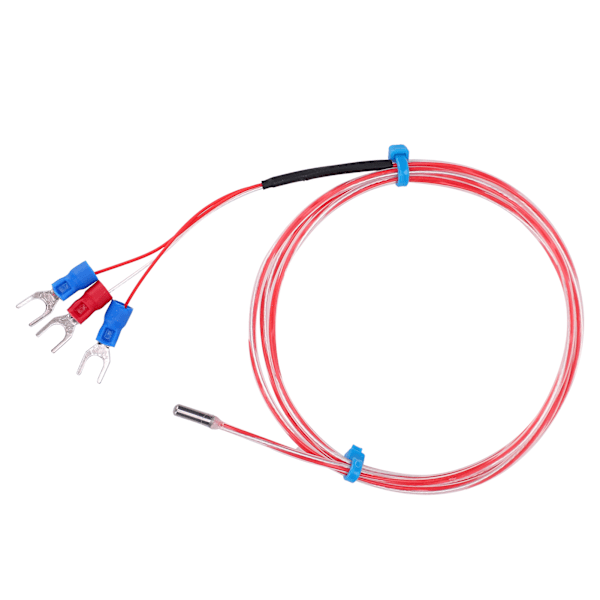 PT100 Waterproof Temperature Sensor 3 X 20mm Thermistor Temperature Probe 50 to +300℃(5m )