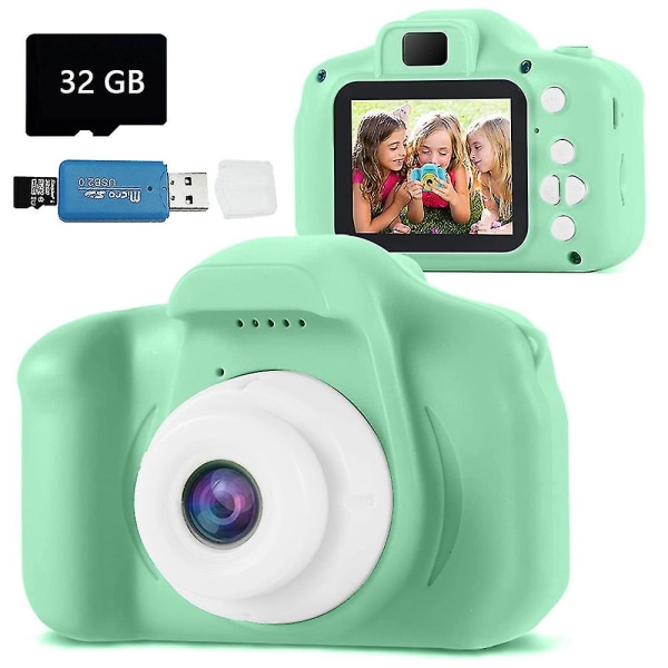 Barn Digitalkameraer Videokamera Småbarnskamera green