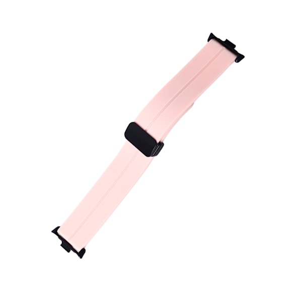 Rosa Silikon Magnetisk Vattentät Vikbar Armbandsrem för Mi Band 8 Pro
