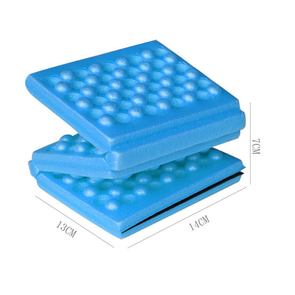 Bærbar Foldbar Skum Pude - Bikube Design, 6-Fold Måtte til Vandreture - Blå, 15.4 x 11.2 x 0.4 tommer Blue