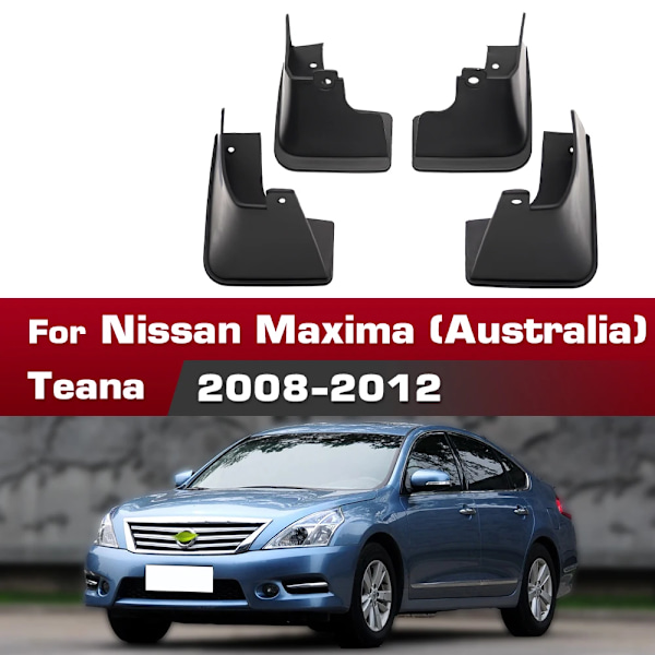 För Nissan Maxima (Australien) Teana J32 2008 2009 2010 2011 2012 Stänkskärm 4st/set Skydd Stänklapp Stänkskydd Biltillbehör