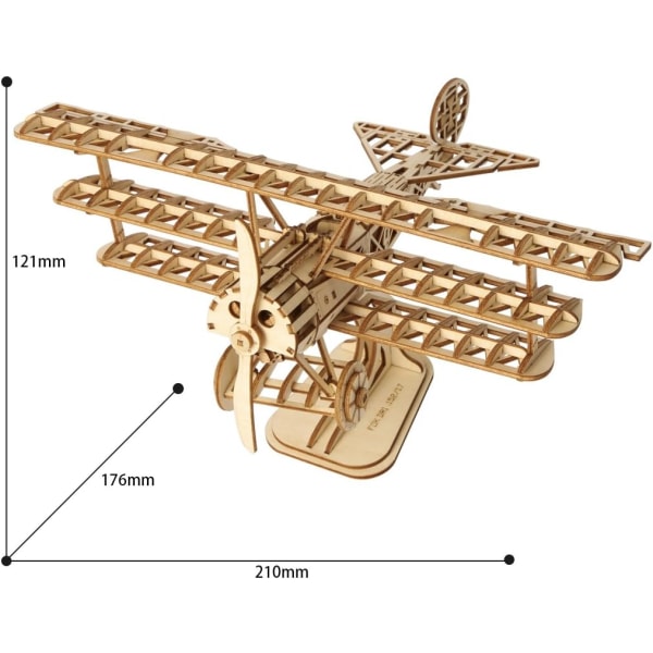3D-puinen palapeli Kokoonpanolelu-tee-se-itse-malli askartelupakkaus-kodinsisustus-paras opettavainen syntymäpäivälahja pojille tytöille ystäville pojalle aikuisille Tg301 lentokone Tg301 Aircraft