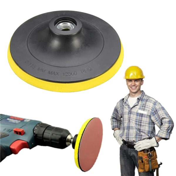 Poleringsklisterdiskar: Självhäftande flockpapper, 125 mm diameter, 10 mm hål