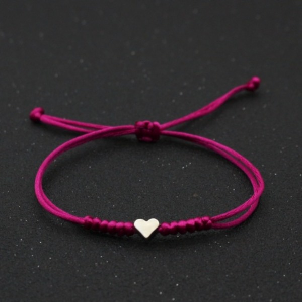 Armbånd hjerte Ankelkæde forskellige farver justerbar UNISEX pink pink