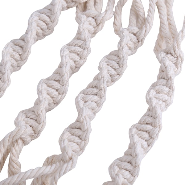 Macrame Växthängare - Elegant Hängande Planterhållare Korg för Blomkrukor & Trädgårdsdekoration