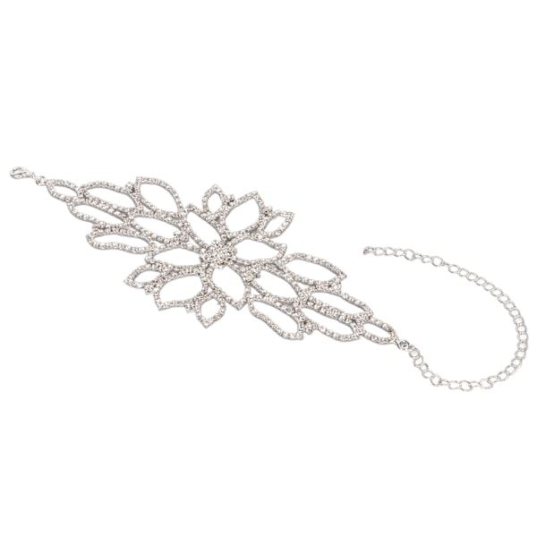 Sølv Boho Blomst Rhinestone Overarm Mansjett for Bruder