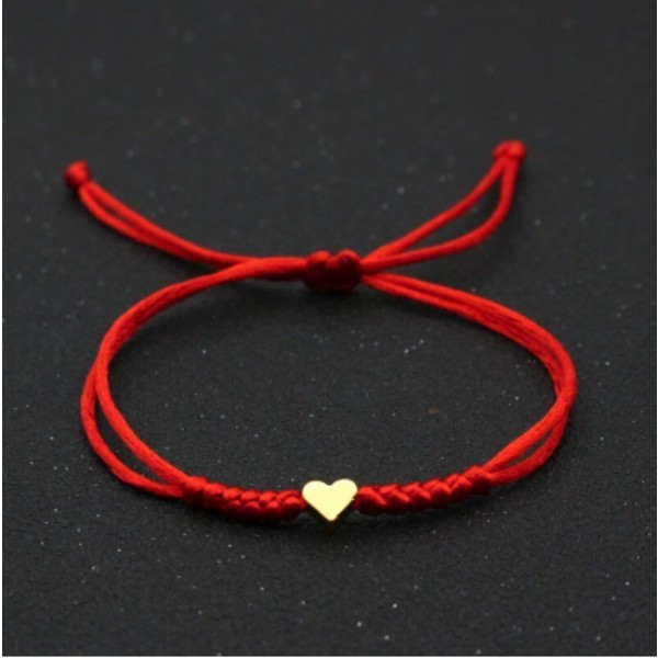 Armbånd hjerte Ankelkæde forskellige farver justerbar UNISEX rød red
