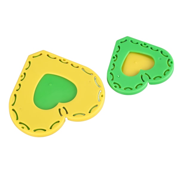 2-delt DIY Blomstermakersett: Enkle Kanzashi-plater for raske hjerteformede blomster 2pcs