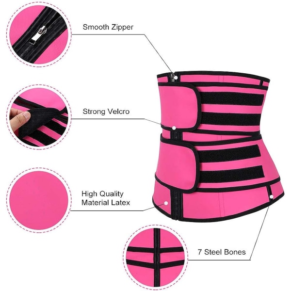 1 kpl Women Waist trainer Corset Slimming Body Shaper Pink Medium