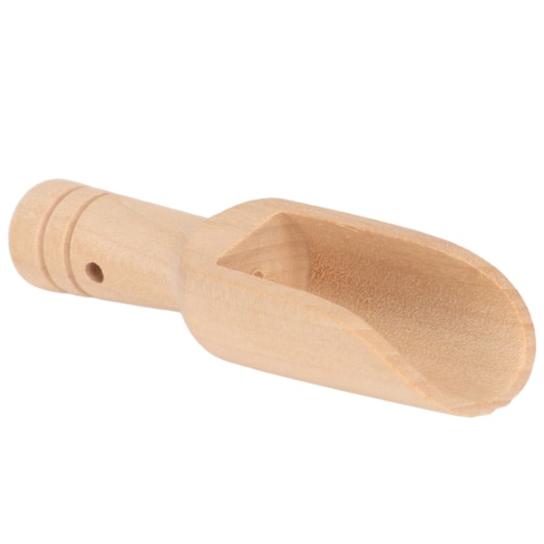 Eko-vänliga Träbadsaltskedar - Polerad Yta, Perfekt för Duschrum - Typ 1 (2,4x7,6 cm/0,95x3,0 tum), Set om 10