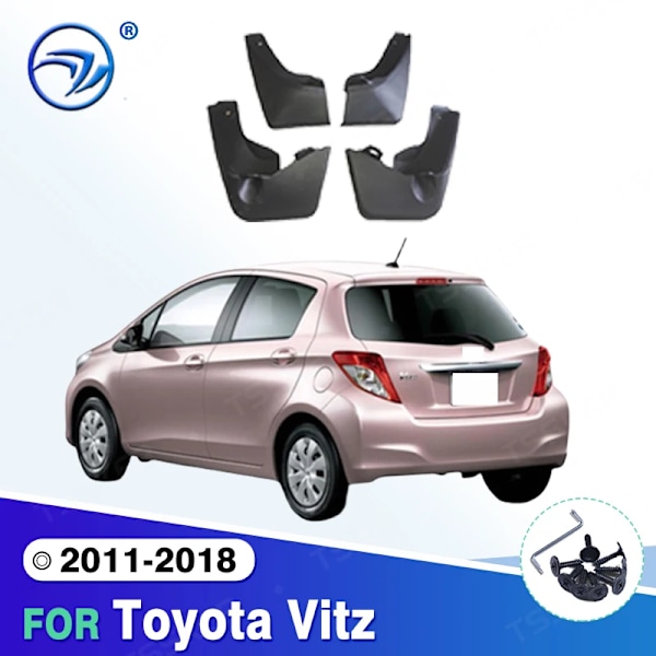 För Toyota Vitz 2011-2018 Stänkskydd Skärmar Mud Flaps Bil Tillbehör