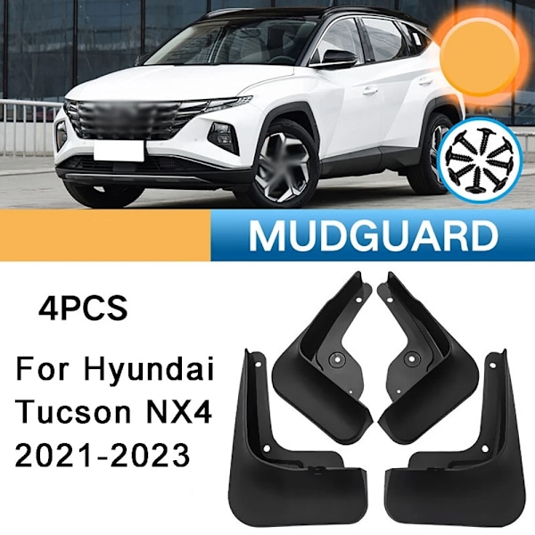 4X Främre Och Bakre Hjulskärmar Stänkskydd För Hyundai Tucson NX4 21-23