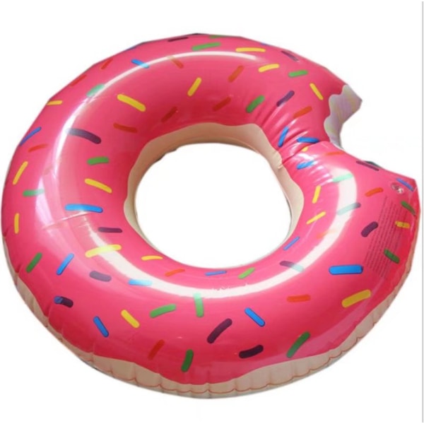 Gigantic Donut Pool Float, Doughnut Float for Adult, Inflatable Summer Pool Or Beach Toy 120cm, Strawberry Strawberry 120cm