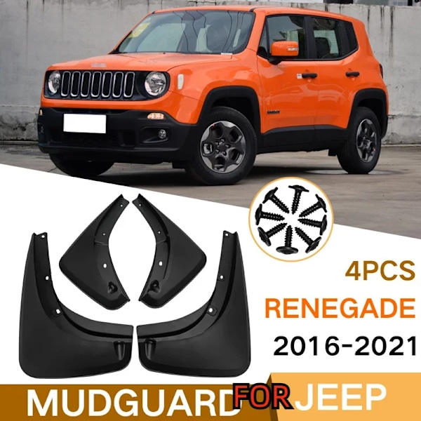 4 st Bil Stänkskydd Stänkskärmar Mud Flap Stänkskärm Fender För Jeep Renegade 2016-2021 2015 2016 Bil Styling Stänkskydd