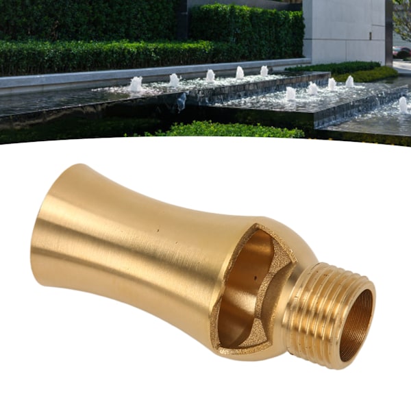 Koppar Isberg Cascade Dammsprinkler Fontänmunstycke med Cedar Sprayhuvud - G1/2in Hantråd, 7.1cm för Trädgårdsdammar