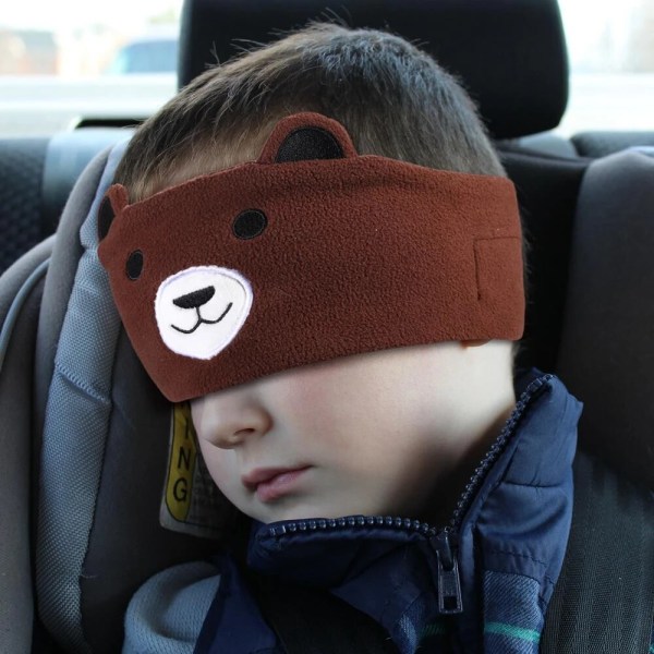 Bluetooth -kuuloke barn tecknad djurdesign sömnögonmask orange