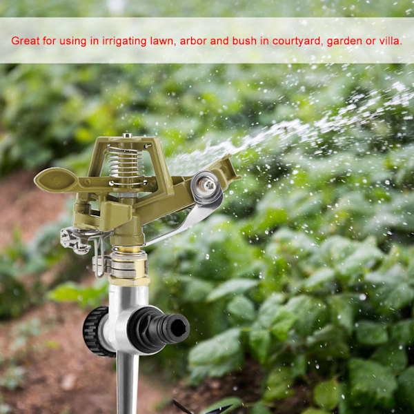 360° Marksprinkler i Zink för Gräsmatta och Trädgård Bevattningssystem