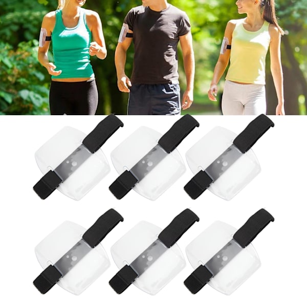 10-pack Justerbara Vattentäta PVC Armband Badge Clips